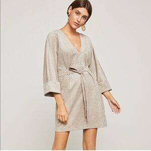 BCBGMaxAzeria Suede Belted Mini Dress